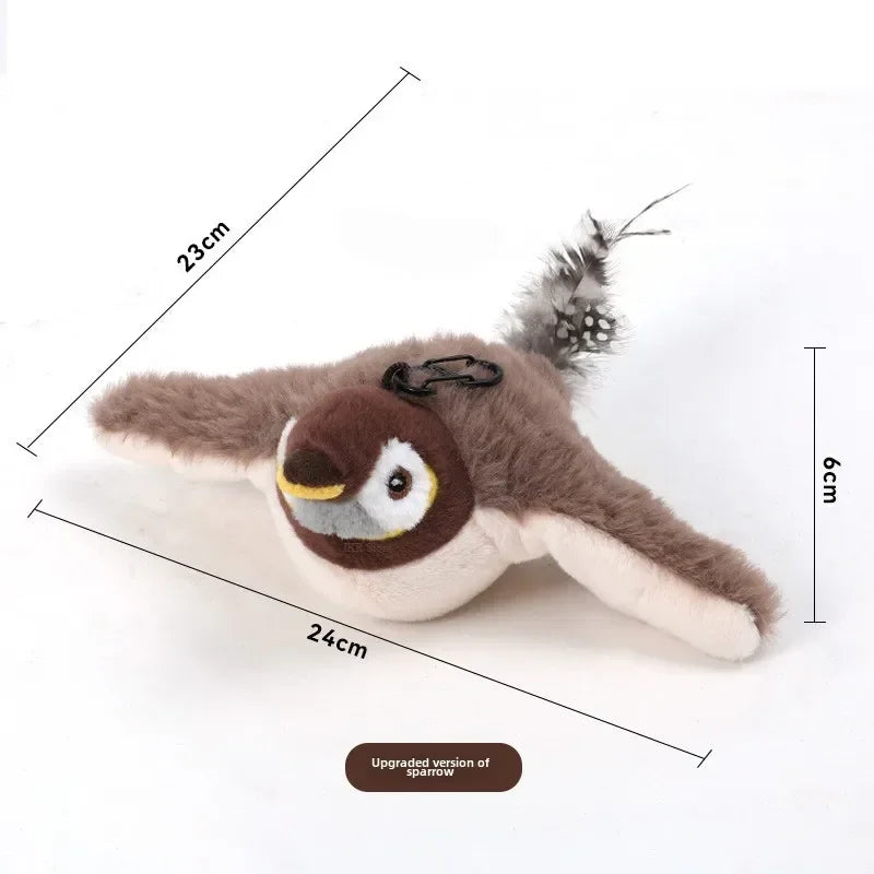 Chirping Sparrow – Touch‑Activated Catnip Bird Toy for Indoor Cats