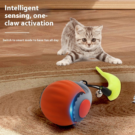 Gravity Spin Auto Rolling Cat Ball Toy – USB Rechargeable, 2-Mode Interactive Fun
