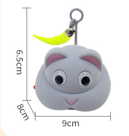 Self-Moving Light & Sound Pet Toy – USB Rechargeable (Yellow/Grey)