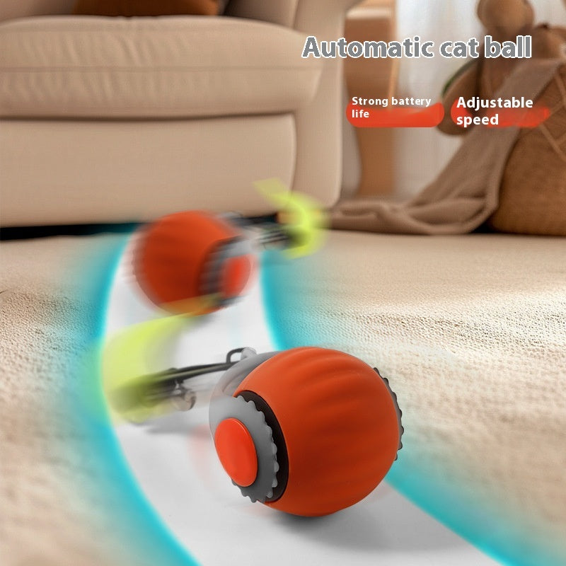 Gravity Spin Auto Rolling Cat Ball Toy – USB Rechargeable, 2-Mode Interactive Fun