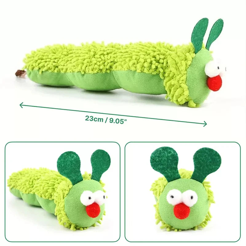 Speedy Panther Catnip Caterpillar – Bite‑Resistant Plush Dental Chew Toy