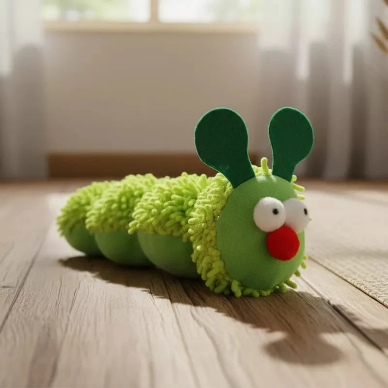 Speedy Panther Catnip Caterpillar – Bite‑Resistant Plush Dental Chew Toy