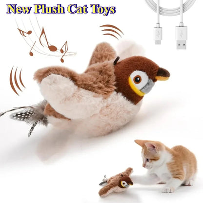 Chirping Sparrow – Touch‑Activated Catnip Bird Toy for Indoor Cats