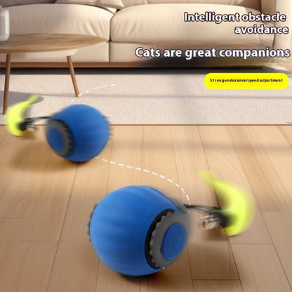 Gravity Spin Auto Rolling Cat Ball Toy – USB Rechargeable, 2-Mode Interactive Fun