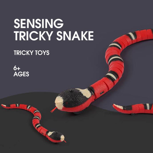Electric Crawling Snake – Touch-Activated USB Cat Toy with Flashing Eyes