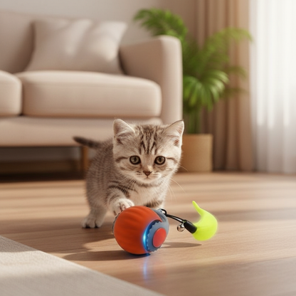 Gravity Spin Auto Rolling Cat Ball Toy – USB Rechargeable, 2-Mode Interactive Fun